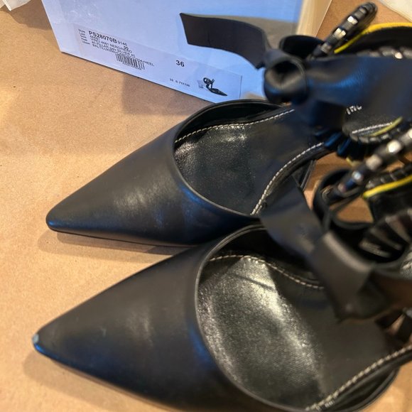 Proenza Schouler | Grommet Block Heel Leather Mules - Picture 6 of 7